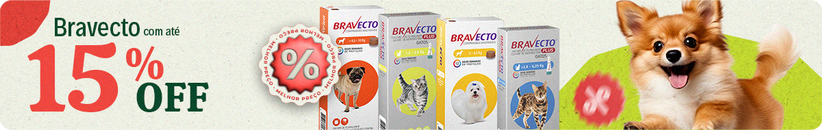 Bravecto com até 15% OFF