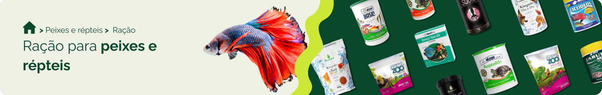 Ração para peixes e répteis
