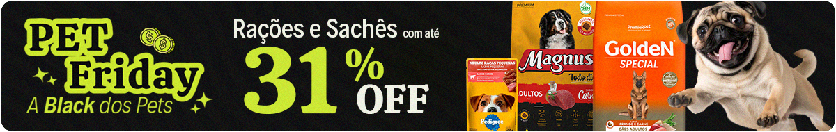 Rações e Sachês com até 31% OFF