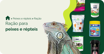 Ração para peixes e répteis