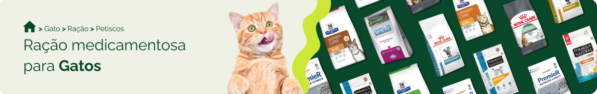Ração medicamentosa para gatos