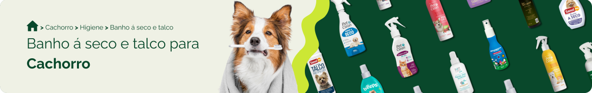 Banho a seco para cachorro
