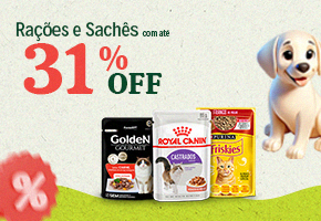 Rações e Sachês com até 31% OFF