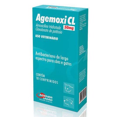 Agemoxi CL para Cachorros e Gatos com 10 Comprimidos 50,0mg