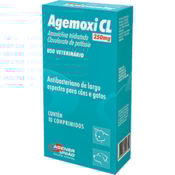 Agemoxi CL Para Cães E Gatos Com 10 Comprimidos 250mg - Imagem principal