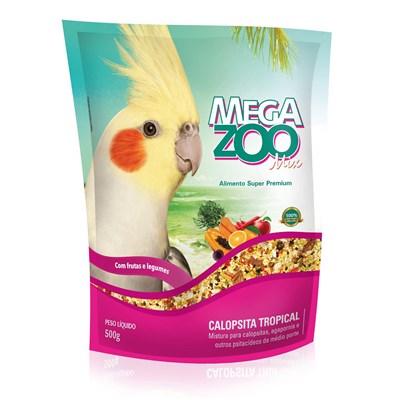 Alimento Megazoo Mix para Calopsita Tropical 500gr