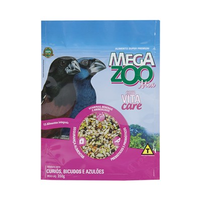 Alimento Megazoo Mix para Curió, Bicudo e Azulão 350gr
