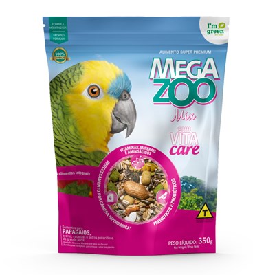 Alimento Megazoo Mix para Papagaios 350gr