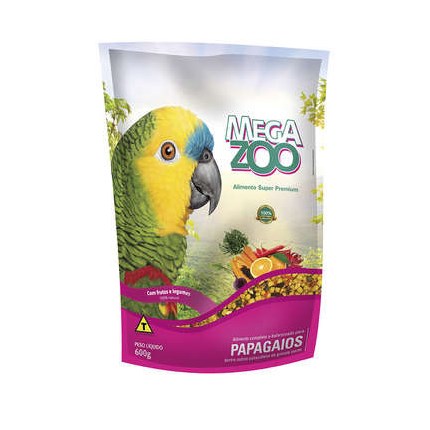 Alimento Megazoo para Papagaio com Frutas e Legumes 600gr