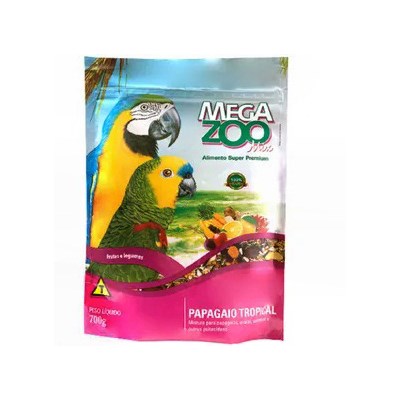 Alimento Megazoo para Papagaio Tropical 700gr