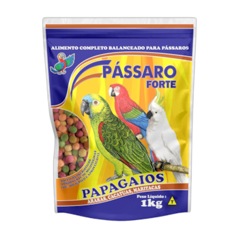 Alimento Pássaro Forte Extrusado para Papagaios 1kg - Imagem principal