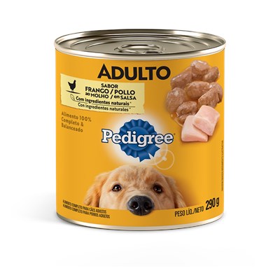 Produto Alimento Úmido Pedigree Lata para Cães Adultos Frango ao Molho 290gr