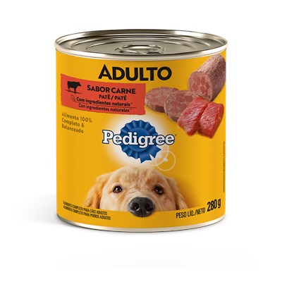 Produto Alimento Úmido Pedigree Lata Patê para Cães Adultos Carne 280gr