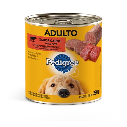 Alimento Úmido Pedigree Lata Patê para Cães Adultos Carne 280gr