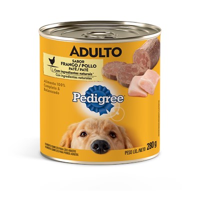 Alimento Úmido Pedigree Lata Patê para Cães Adultos Frango 280gr