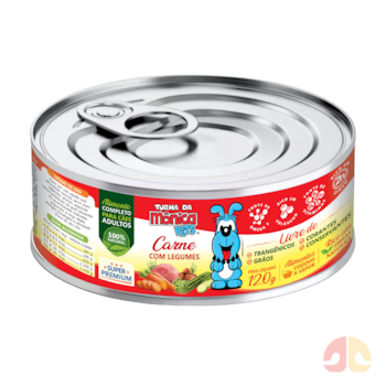 Alimento Úmido Turma da Mônica Pets 120gr Carne com Legumes para Cães Adultos - Imagem principal