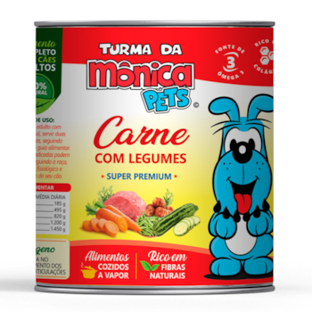 Alimento Úmido Turma da Mônica Pets 280gr Carne com Legumes para Cães Adultos - Imagem principal