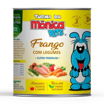 Alimento Úmido Turma da Mônica Pets 280gr Frango com Legumes para Cães Adultos - Imagem principal