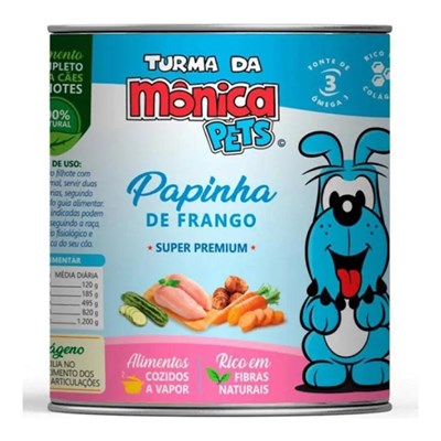 Alimento Úmido Turma da Mônica Pets para Cães Filhotes Papinha de Frango 280gr