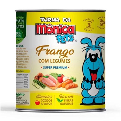 Alimento Úmido Turma da Mônica Pets para Cães Frango com Legumes 120gr