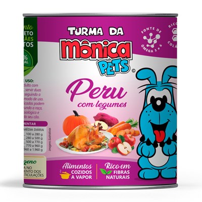 Alimento Úmido Turma da Mônica Pets para Cães Peru com Legumes 280gr