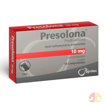 Anti-inflamatório Esteroidal Presolona 10mg com 10 Comprimidos para Cães - Imagem principal