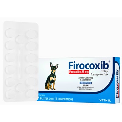 Anti-inflamatório Firocoxib Vetnil 25mg 14CP
