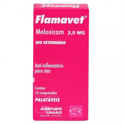Anti-inflamatório Flamavet para Cachorros 10 comprimidos de 2,0mg