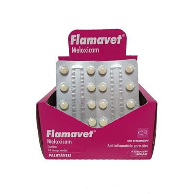 Anti-inflamatório Flamavet para Cães Blister Com 10 Comprimidos 2,0mg