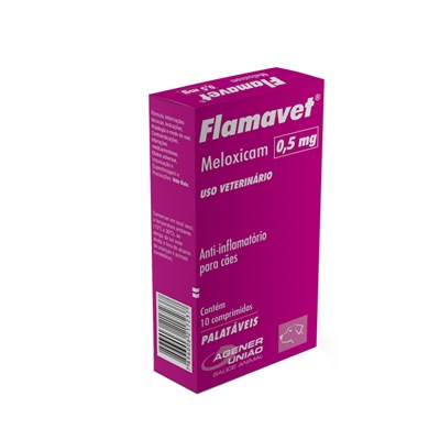 Anti-inflamatório Flamavet para Cães Caixa Com 10 Comprimidos 0,5mg