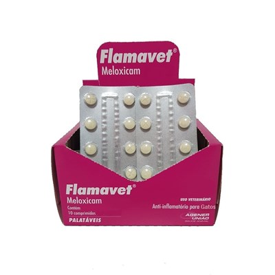 Anti-inflamatório Flamavet para Gatos Blister com 10 comprimidos 0,2mg