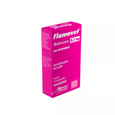 Anti-inflamatório Flamavet para Gatos Caixa com 10 comprimidos 0,2mg