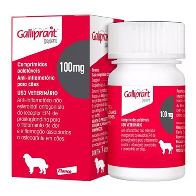 Produto Anti-inflamatório Galliprant 100mg Para Cachorros Com 30 Comprimidos