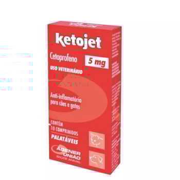 Anti-inflamatório Ketojet 5mg para Cães e Gatos com 10 comprimidos - Imagem principal