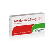 Anti-inflamatório Maxicam Ourofino 0,5mg para Cães e Gatos com 10 Comprimidos