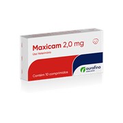 Anti-inflamatório Maxicam Ourofino 2,0mg para Cães e Gatos com 10 Comprimidos