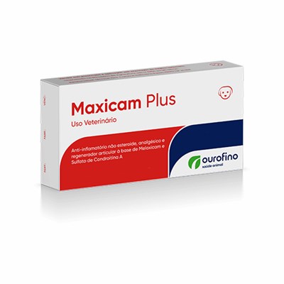 Anti inflamatório Maxicam Plus para Cães e Gatos com 8 comprimidos 0,5 mg
