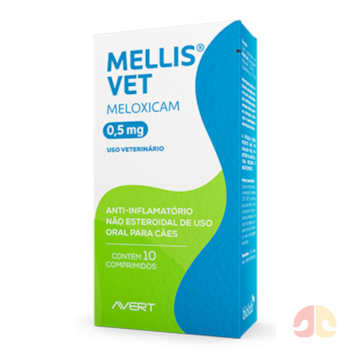 Anti-inflamatório Mellis Vet Meloxicam 0,5mg Com 10 Comprimidos para Cães - Imagem principal