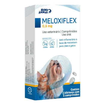 Anti-inflamatório Meloxiflex para Cães e Gatos 0,5mg 10 Comprimidos - Imagem principal