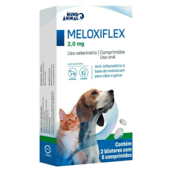Anti-inflamatório Meloxiflex para Cães e Gatos 2mg 10 Comprimidos - Imagem principal