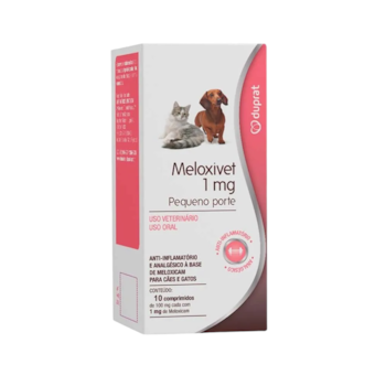 Anti-inflamatório Meloxivet Duprat 1mg Para Cães e Gatos Com 10 Comprimidos - Imagem principal