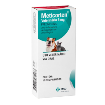Anti-inflamatório Meticorten MSD 5mg para Cachorros e Gatos com 10 comprimidos - Imagem principal