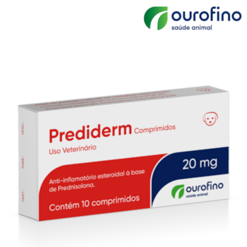 Anti-Inflamatorio Prediderm Ourofino para Cães Com 10 Comprimidos 20mg - Imagem principal
