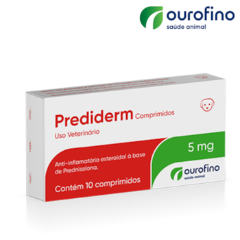 Anti-Inflamatorio Prediderm Ourofino para Cães Com 10 Comprimidos 5mg - Imagem principal