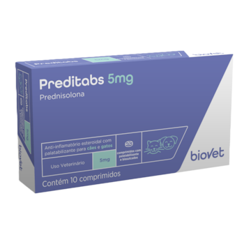 Anti-inflamatório Preditabs 5mg para Cães e Gatos com 10 comprimidos - Imagem principal