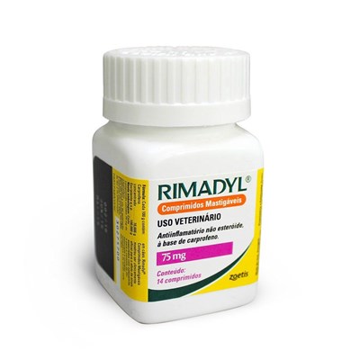 Anti-Inflamatório Rimadyl 75mg Zoetis para Cachorro 14 Comprimidos