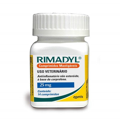 Anti Inflamatório Rimadyl para Cães com 14 Comprimidos 25mg