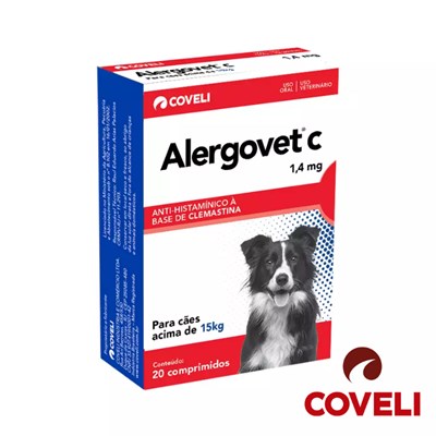 Antialérgico Alergovet C 1,4mg para Cachorros com 20 comprimidos