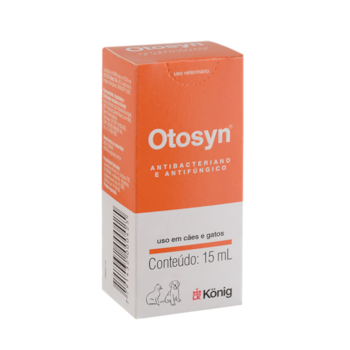 Antibacteriano e Antifúngico Otosyn König para Cachorros e Gatos com 15ml - Imagem principal