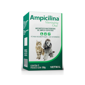 Antibiótico Ampicilina Vetnil Oral para Cachorros e Gatos 50gr - Imagem principal